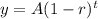 y = A(1-r)^{t}