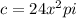 c=24x^2 pi