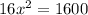 16x^2=1600