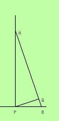 A ladder AB, which is set up with B on the horizontal ground and A against a vertical wall, makes an