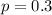 p=0.3