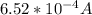 6.52*10^{-4} A