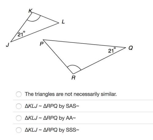 Determine whether the two triangles are similar. asap! i am running out of