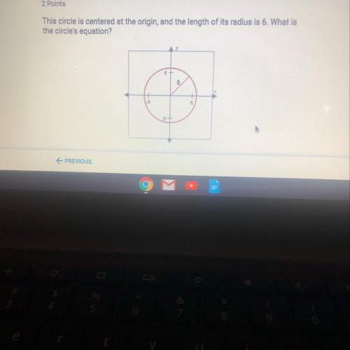 This circle is centered at the origin, and the length of its radius is 6. what is the circle's