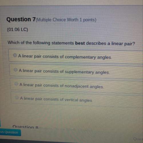 Which of the following statements best describes a linear pair