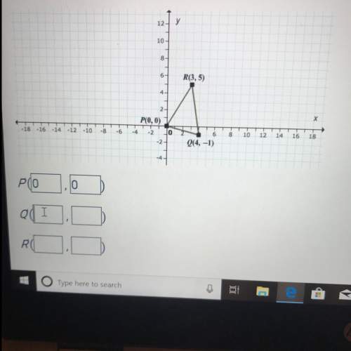 Apqr is reflected about the x-axis, what are the coordinates of p, q and r?