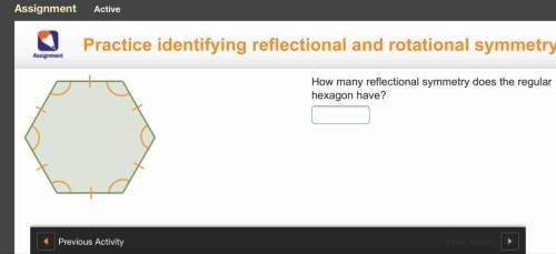 How many reflections symmetry does the regular hexagon have?