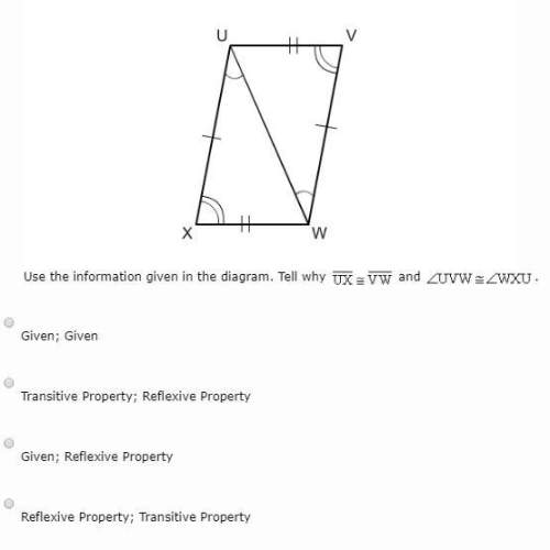 Use the information given in the diagram. tell why ux=vw and uvw=wxu (51)