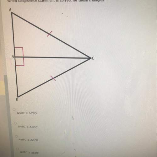 Which congruence statement is correct for these triangles?