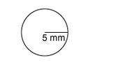 a cylinder has a height of 1.2 cm and the following base. what is the volum