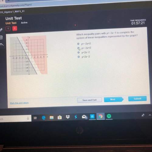 Which inequality pairs with y_&lt; -2-1 to complete the system of linear inequalities represented by