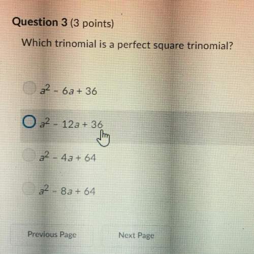 Which trinomial is a perfect square trinomial?