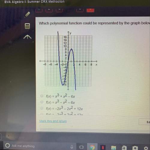 Which polynomial function can be represented by the graph below last option: f(x)=2x^3+