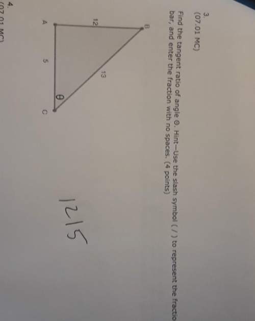 (07.01 mc)find the tangent ratio of angle o. hint-use the slash symbol (d) to represent the fr