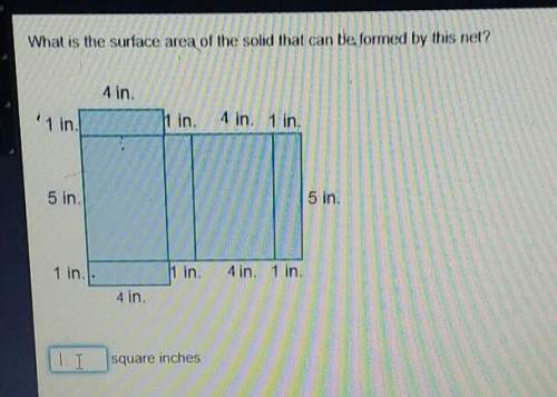 What is the surface area of the solid that can be formed by this net? plz !