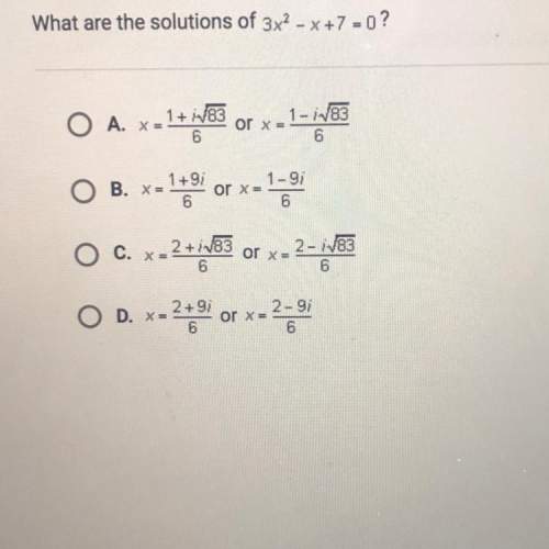 What are the solutions of 3x^2 - x +7 =0?