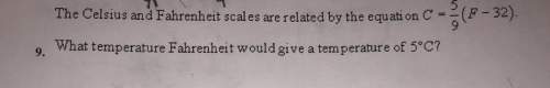 what temperature fahrenheit would give a temperature of 5 c?