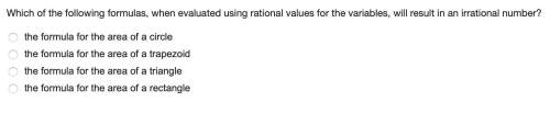 Which of the following formulas, when evaluated using rational values for the variables, will result