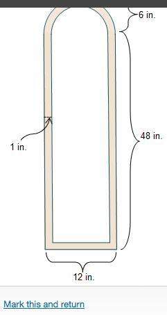 Acarpenter is making a wooden window frame that has a width of 1 inch. how much wood doe