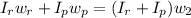 I_{r} w_{r} + I_{p} w_{p} = (I_{r}+ I_{p}) w_{2}