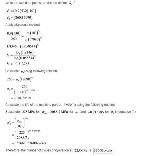 A machine part will be cycled at ±350 MPa for 5 (103) cycles. Then the loading will be changed to ±2