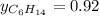 y_{C_6H_{14}}=0.92