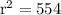 \text{r}^2=554