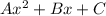 Ax^{2} +Bx+C