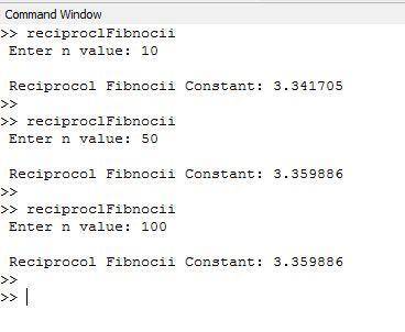 G The reciprocal Fibonacci constant ψ is defined by the infinite sum: ψ=∑n=1 [infinity] 1 Fn Where F