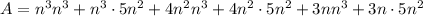 A=n^{3} n^{3}+n^{3} \cdot 5 n^{2}+4 n^{2} n^{3}+4 n^{2} \cdot 5 n^{2}+3 n n^{3}+3 n \cdot 5 n^{2}