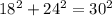 18^2+24^2=30^2