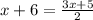 x+6=\frac{3x+5}{2}