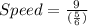 Speed =\frac{9}{(\frac{5}{6})}