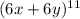 (6x+6y)^{11}