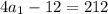 4a_1-12=212