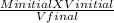 \frac{M initial X V initial}{V final}