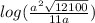 log(\frac{a^2\sqrt{12100}}{11a})