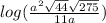 log(\frac{a^2\sqrt{44} \sqrt{275}}{11a})