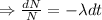 \Rightarrow \frac{dN}{N}= -\lambda dt