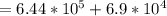 = 6.44*10^5 + 6.9*10^4