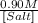 \frac{0.90M}{[Salt]}