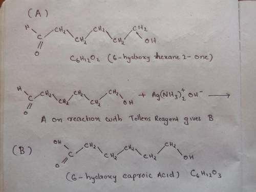 Compound B, C6H12O2, was found to be optically active, and it was oxidized to an optically active ca