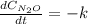 \frac{dC_{N_2O}}{dt}=-k