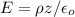 E=\rho z/\epsilon_o