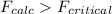 F_{calc}F_{critical}