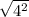 \sqrt{4^{2}}