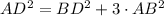 AD^{2} = BD^{2}+3\cdot AB^{2}