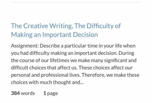 How do you write a narrative about making a difficult choice?