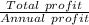 \frac{Total \ profit}{Annual \ profit}