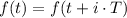 f(t) = f(t+i\cdot T)